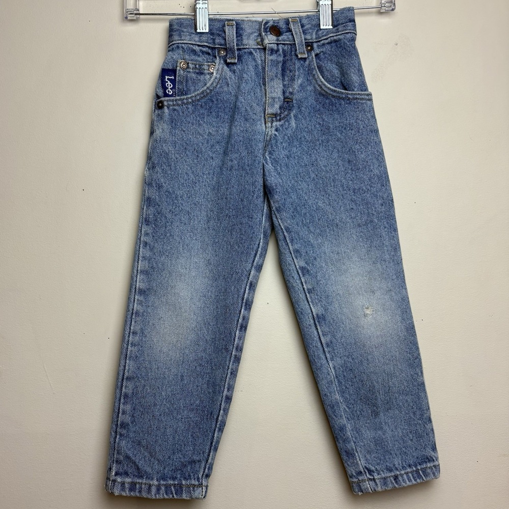Vintage Lee Jeans Union Made in USA Light Wash Youth Size 4 Slim